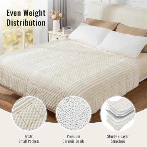 Uttermara Weighted Blanket for Adults, 12lbs Twin Size 48x72 Inches