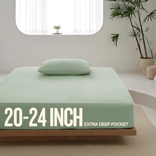 Extra Deep Pocket Fitted Sheet Only - Fits Extra Thick Beds & Toppers