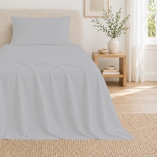 THREAD SPREAD 100% Cotton Twin XL Sheets Set, 16" Deep Pocket, Light