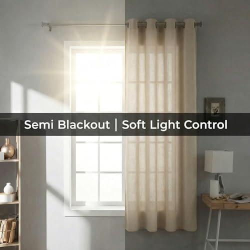 Urban Villa Cotton Grommet Curtains 52x84 (2 Panels) Ivory