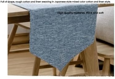 Burlap Farmhouse Cotton Linen Table Runner, Rustic Woven Solid Color