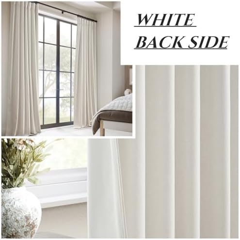 Room Darkening Curtains 63 Inches Long,Small Bay Window Blackout