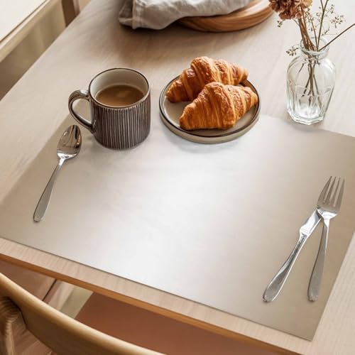 Placemats Set of 8, Beige White Ombre Woven Placemat, Linen Place Mats