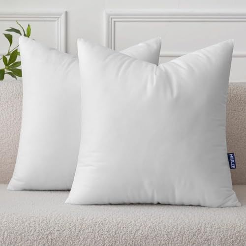 MIULEE Pillow Insert 18x18 Inch Set of 2, Decorative Throw Pillow