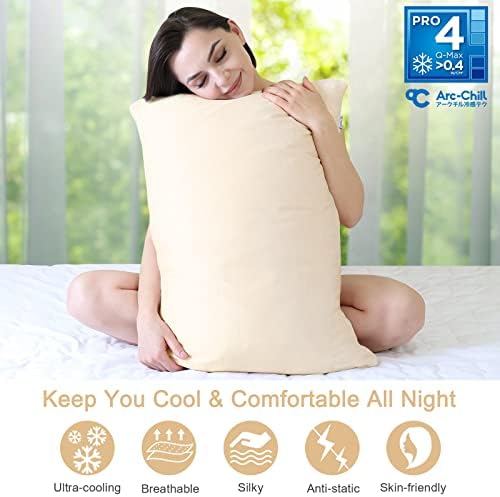 Elegear Cooling Blanket Beige Standard 20" x 26" + Cooling Pillow
