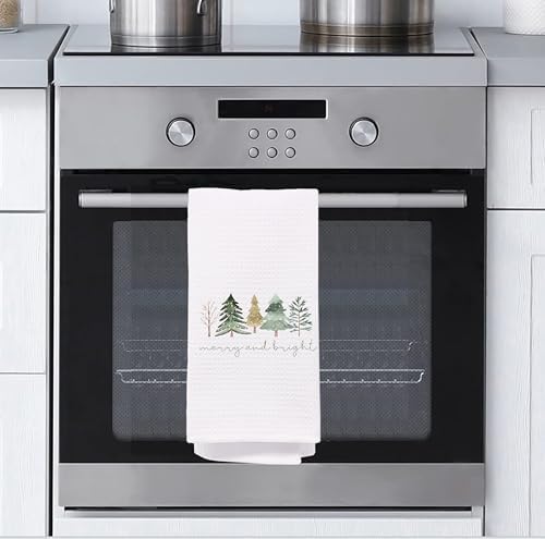 Christmas Tree Kitchen Towels - Neutral Christmas Hand Towels