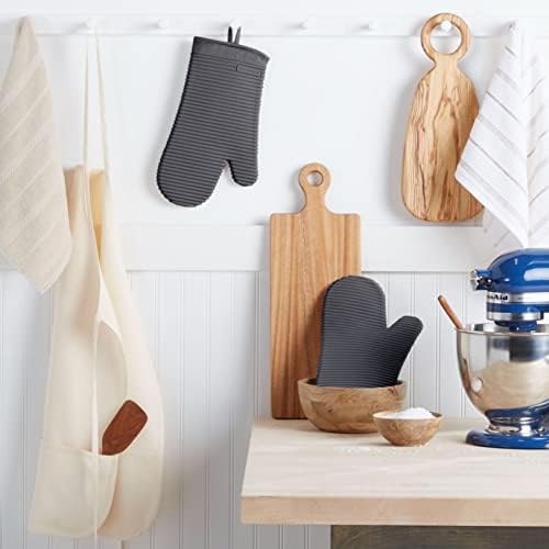 KITCHENAID Ribbed Soft Silicone Oven Mitt 2-Pack Set, 7.5"x13"