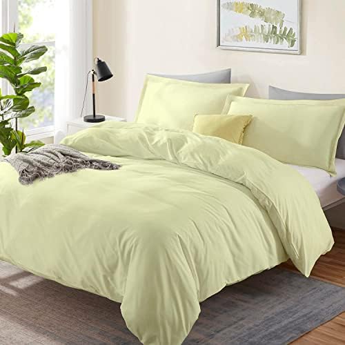 LinenHouse Premium Quality 3-Piece Duvet Cover Set with Zipper Closure