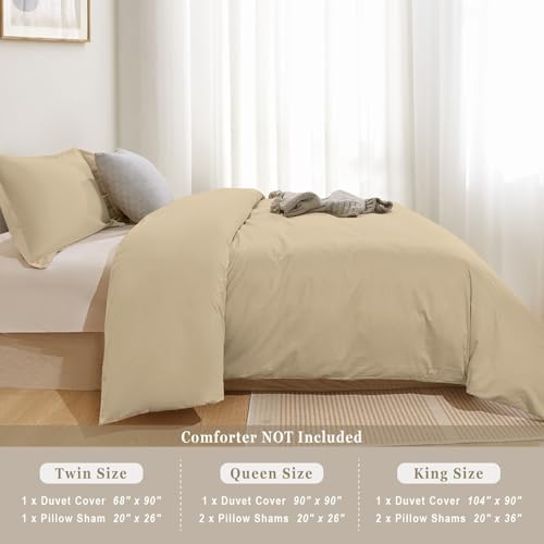 100-Percent Cotton Duvet Cover Set, Hidden Zipper Closure, Ultra Soft