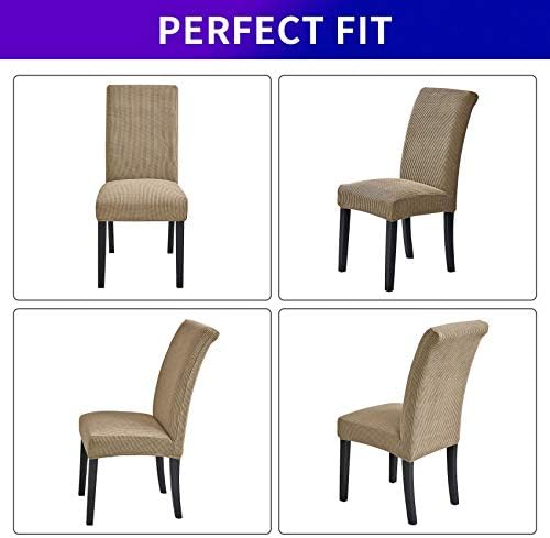 Stretch Chair Covers for Dining Room Set of 6, Removable Washable