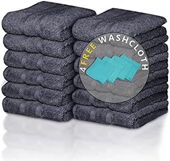 Bella Vista Washcloth Set 100% Virgin Ring Spun Cotton Plush, Soft and