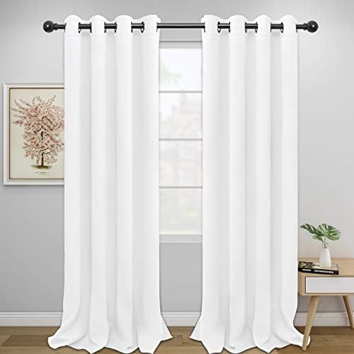 Easy-Going Thermal Grommet Curtains, 2 Panels 52x108 in, White