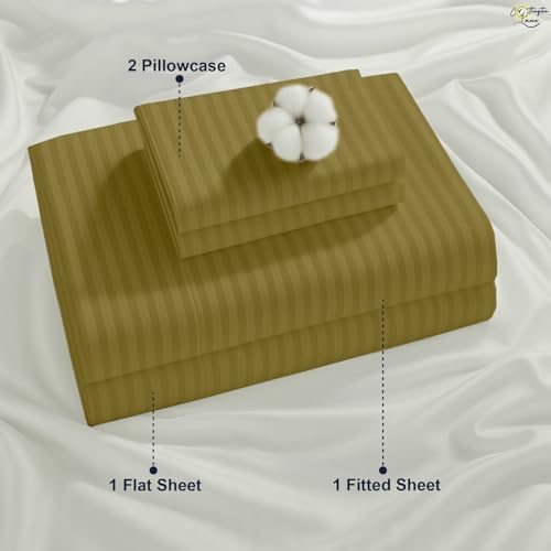 Cottinton Lane 4 Piece Full Size Sheet Set, Premium 100% Cotton Bed
