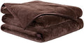 EASELAND Soft Lightweight California King Fleece Blanket, Chocolate