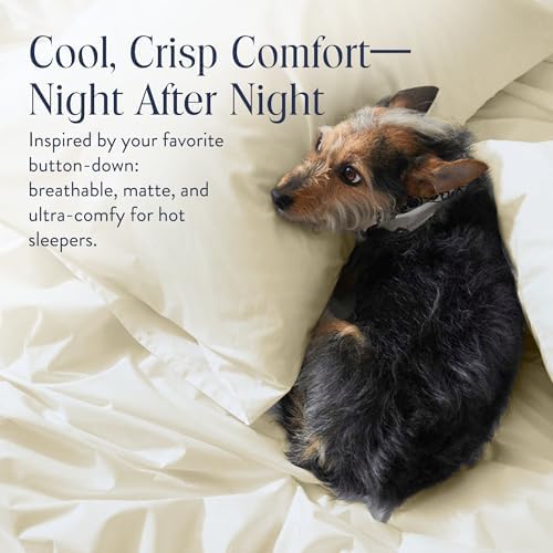 Brooklinen Percale Duvet Cover Crisp & Cooling - Full/Queen, Cream