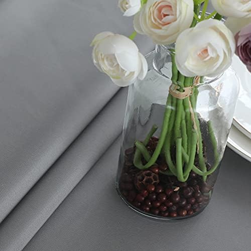 FOLINS&HOME Grey Rectangle Tablecloth, 60 x 120 Inch Waterproof Table