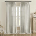 MASWOND Pinch Pleated Semi Sheer Curtain 72W x 108L Inches, Extra Wide