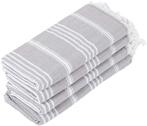 4 Pack Turkish Hand Towels for Bathroom -18 x 40 inch 100% Cotton