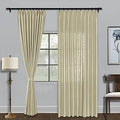 Fcosie Extra Long Linen Curtains 108 Inches Long Pinch Pleated Room