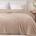 Exclusivo Mezcla Soft Plush Fleece King Size Bed Blanket, Camel