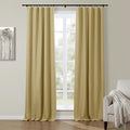 ChadMade 4-in-1 Top Style Lined Curtain, Back Tab Rod Pocket Flat