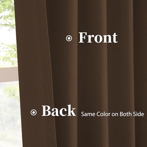 KEQIAOSUOCAI Full Blackout Curtains Faux Linen Poyester Fabric Back