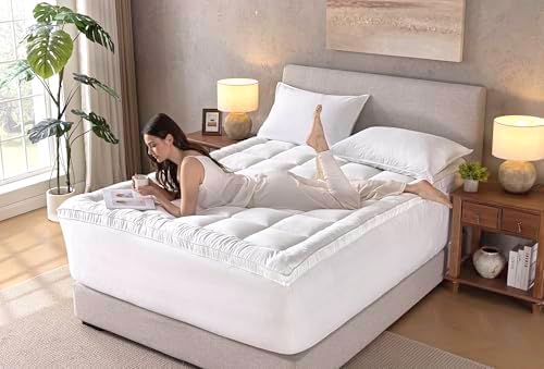 Queen Mattress Topper by Pure Bamboo, Cooling Pillowtop Plush Thick