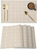 Round Placemats Set of 12 Minimalist Polka Dot Place Mats Farmhouse