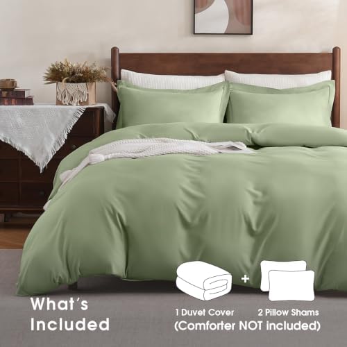 FreshCulture California King Duvet Cover - 3 Pieces Microfiber Duvet