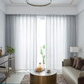 Curtains Voille 2 Panel Set,2 x 34W x 63H,Curtains for Bedroom Sheer