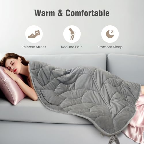 Weighted Lap Blanket 7 lbs 41" x 53"- Gifts for Mom Women Wife, Cozy