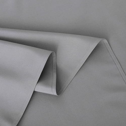 FOLINS&HOME 2 Pack Grey Rectangle Tablecloth, 60 x 120 Inch Table