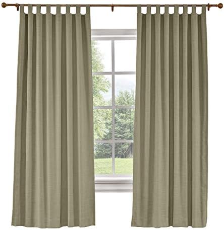 ChadMade 84" W x 96" L Polyster Linen Drapes with Blackout Lining Tab