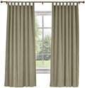 ChadMade 84" W x 96" L Polyster Linen Drapes with Blackout Lining Tab