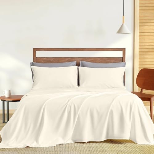 Full Size 4 Piece Sheet Set - Comfy Breathable & Cooling Bed Sheets