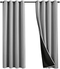 100% Blackout Curtains 63 inch Length 2 Panels 52x63 Light Gray