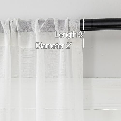 Off White Sheer 94 Inch Curtains & Drapes Long Thin Textured