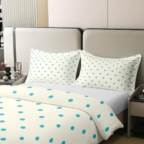 Castle Fairy Polka Dot Duvet Cover Set Full Size 100% Cotton,Geometric
