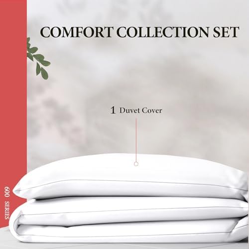 100% Egyptian Cotton Duvet Cover Queen Size - Luxury 600 Series