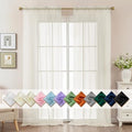 Ivory Sheer Curtains 96 Inches Long Rod Pocket
