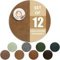ADRIMER Placemats Set of 12, Heat Resistant Round Table Mats, Light