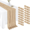 16 Pack Beige 17 x 108 Inch Cheesecloth Table Runner - Boho Gauze