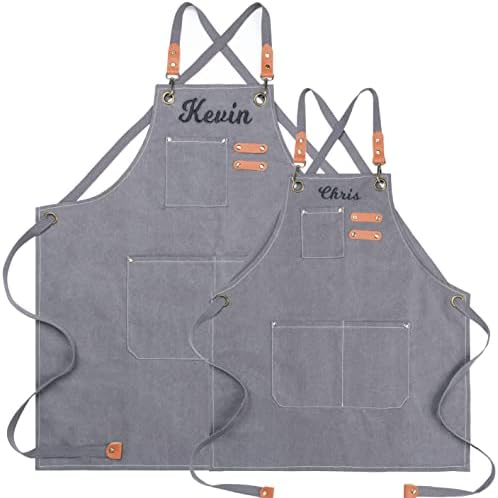 MT WORLD Apron For Men Woodworking Cooking Canvas Chef Apron With
