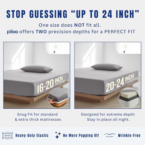 Deep Pocket Fitted Sheet Only - Premium 2000TC Microfibre, Extra Soft