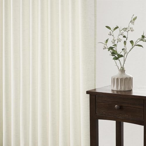 Topfinel 120 Inch Curtains 2 Panels Set,Two Packs Pinch Pleat Back Tab
