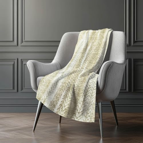Addison Rugs ASB694 Beige 50" x 70" Oversized Sherpa Throw Blanket