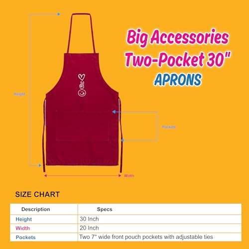 USMG Custom Full-Color Big Accessories Apron with Pockets for Business