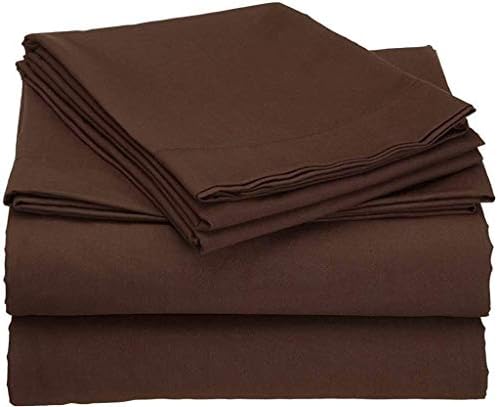 Luxury Sheets Trusted by The Biggest Hotels, Chocolate Solid 4PC King