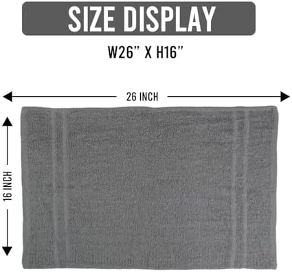 Hand Towels (Pack of 24) Grey Economy Salon Towels - 100% Cotton Spa