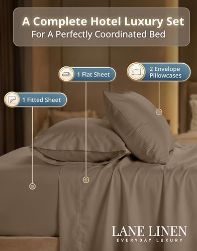 600TC 100% Cotton Full Size Sheet Sets - Silky Smooth Sateen Weave